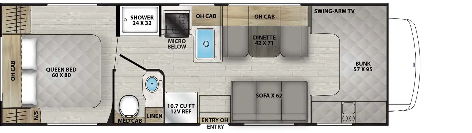 270QB - Ford 350 Floorplan Image